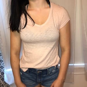 baby pink tee shirt